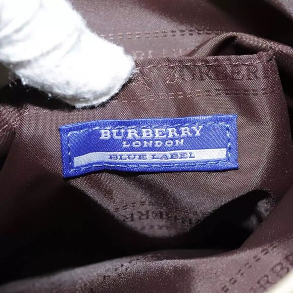 BURBERRY Hand Bag Leather Gold Auth ti2578 - Picture 12 of 14